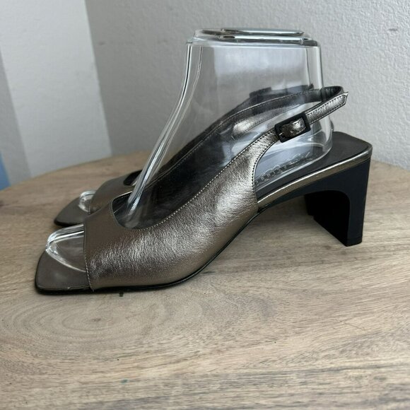 Classiques entier Womens Metallic Slingback‎ Heels Size 8 EUC - Picture 9 of 11